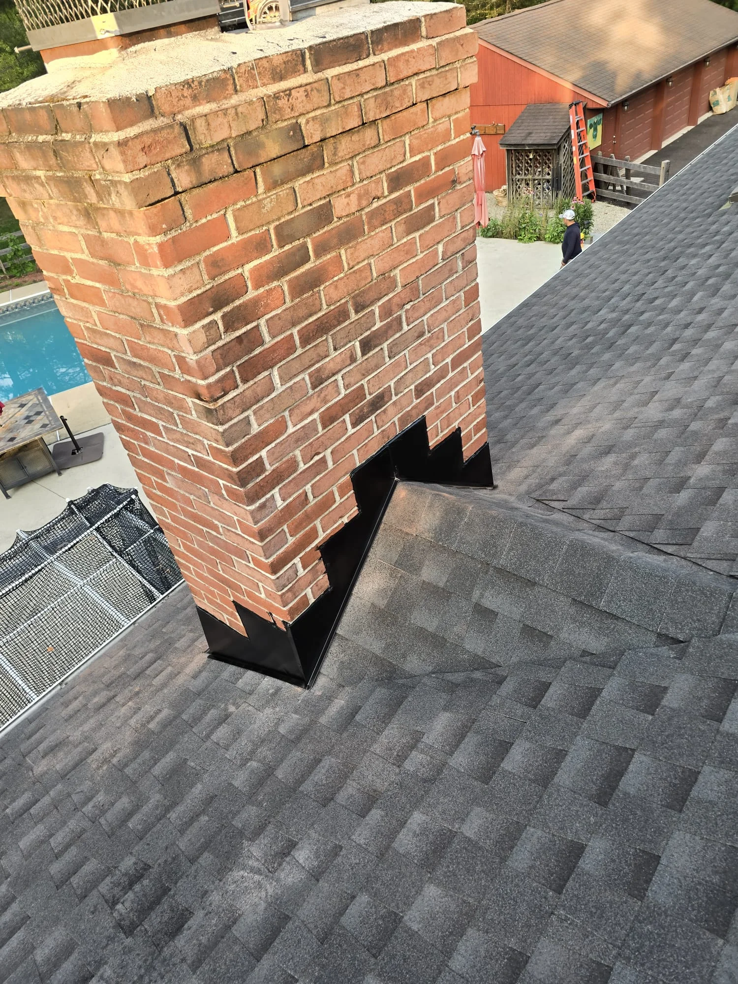 Roofing work on a home in Flemington, New Jersey